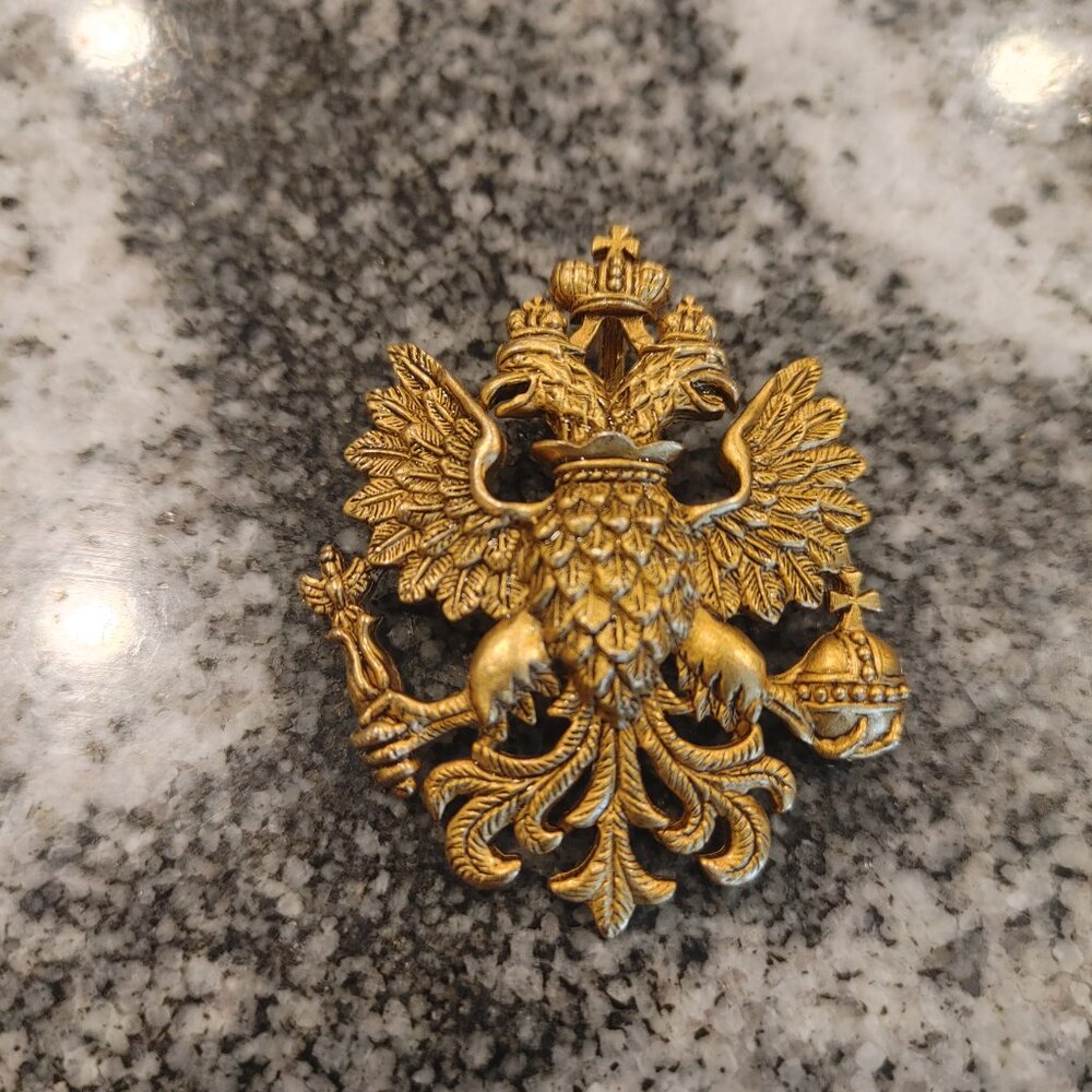 Imperial Eagle brooch / Pendant, Signed - Picture 5 of 16